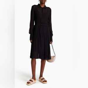 RAG & BONE
Shane belted pleated chiffon midi shirt dress